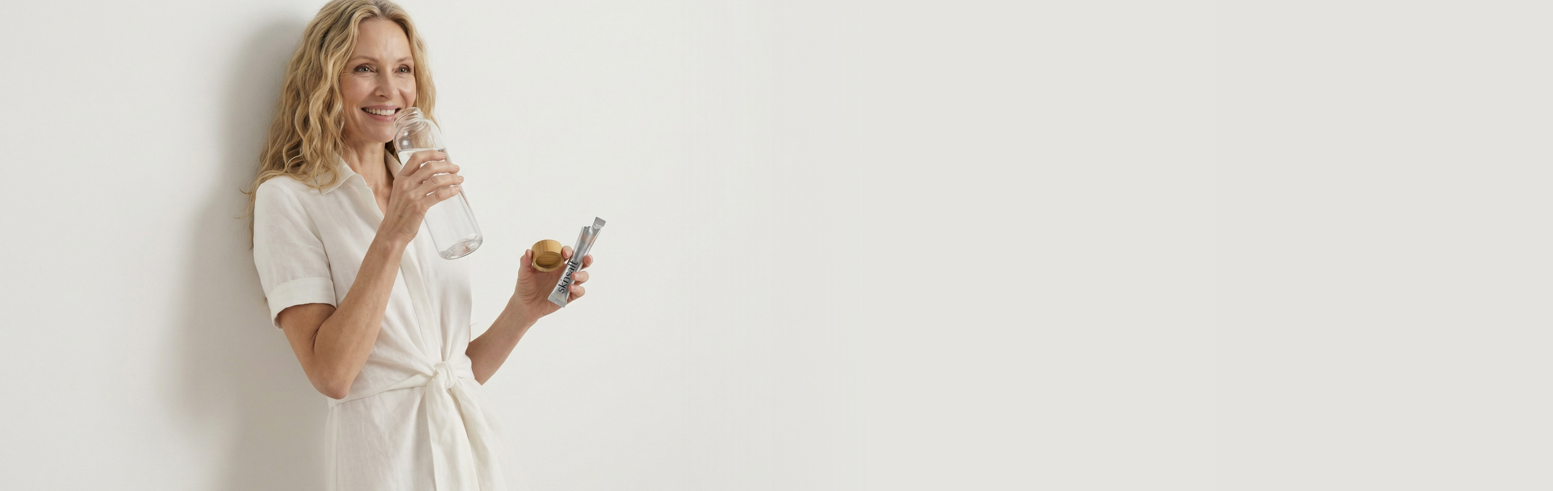 Woman holding Skin Salt product