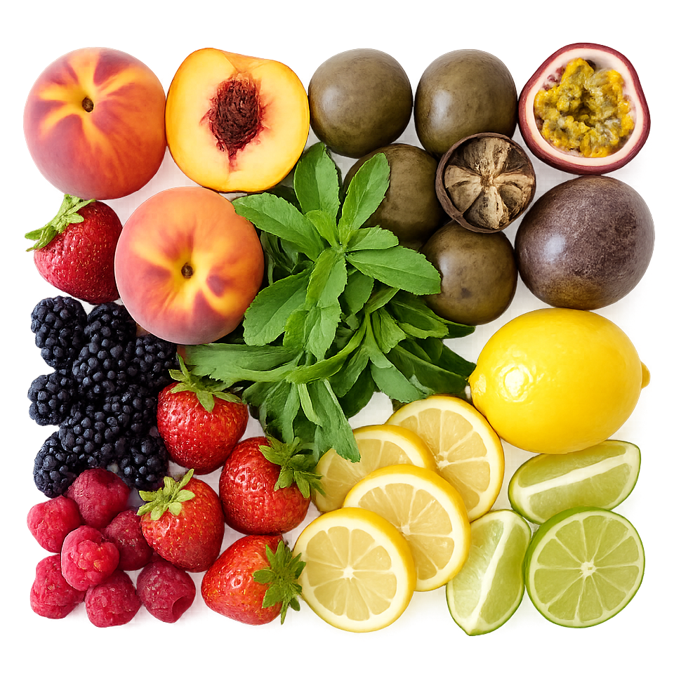Natural fruits and vegetables